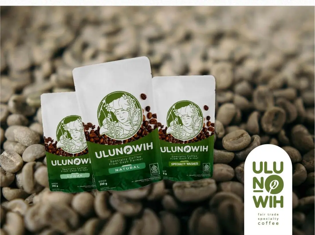 Produk Ulunowih di atas green bean Gayo