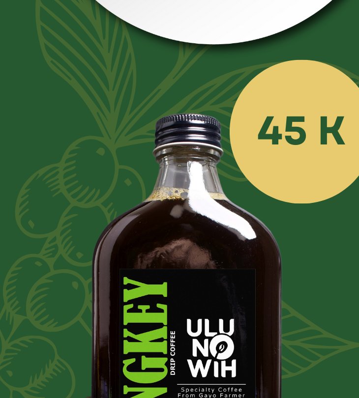 Botol Ulunowih Ungkey cold drip coffee